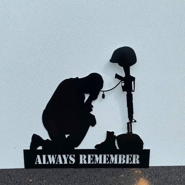 Memorial Metal Plaque For Fallen Soldiers | Always Remember