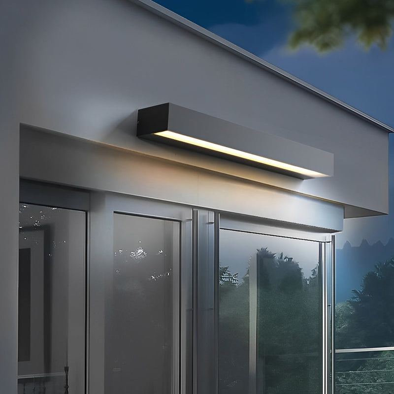 Simple Strip Waterproof LED Black Modern Outdoor Wall Washer Light