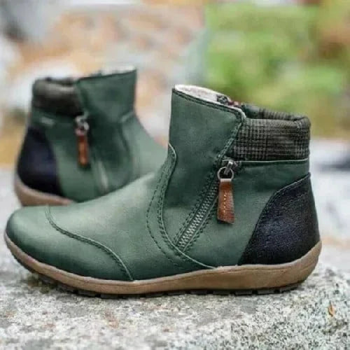 Wasserdichte Stiefel mit Knöchelstütze und Reißverschluss für Damen