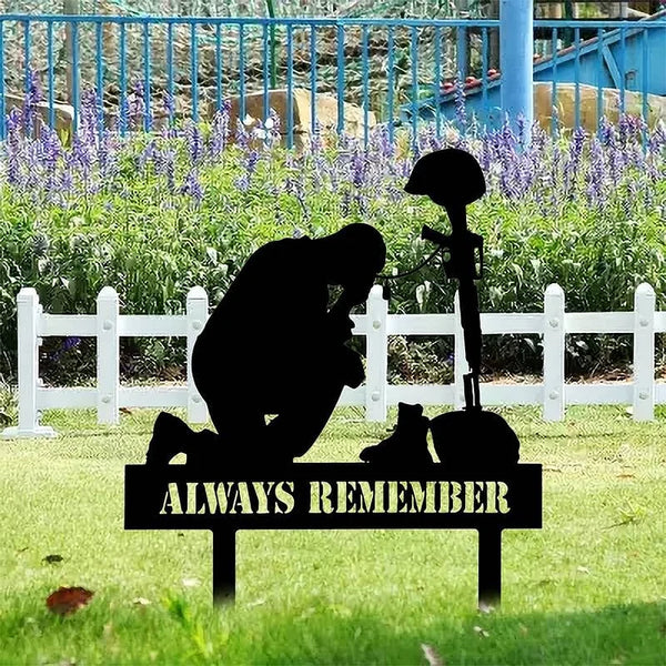Memorial Metal Plaque For Fallen Soldiers | Always Remember
