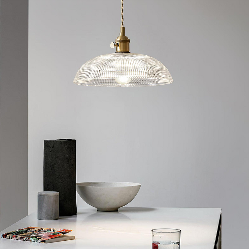 Scandinavian Style Minimalist Retro Glass Flower Pendant Light