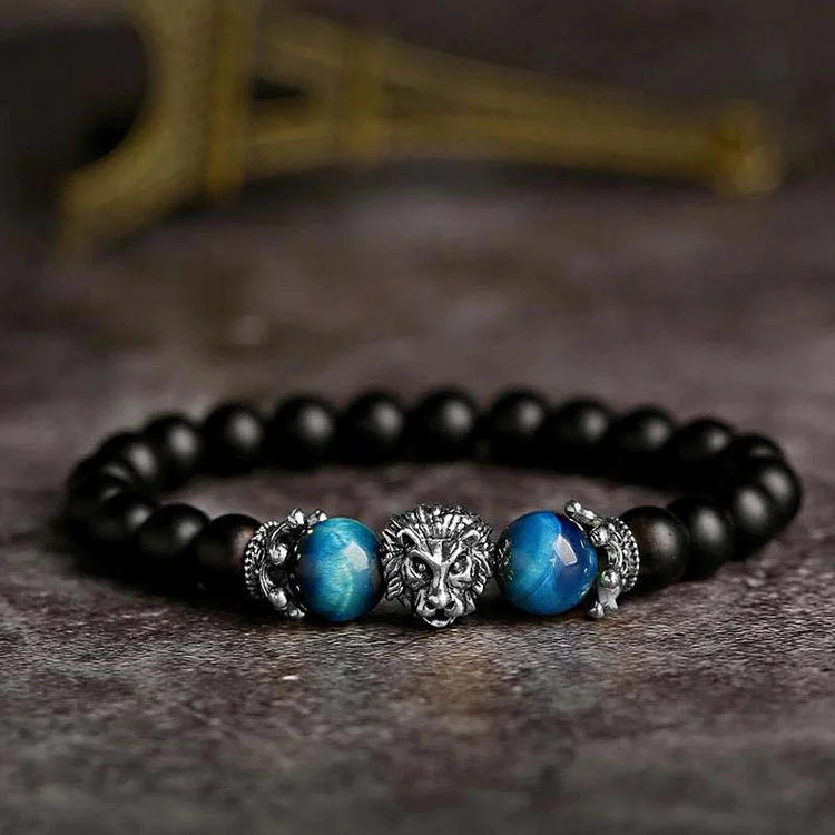 Crystal Stone Lion Symbol Bracelet