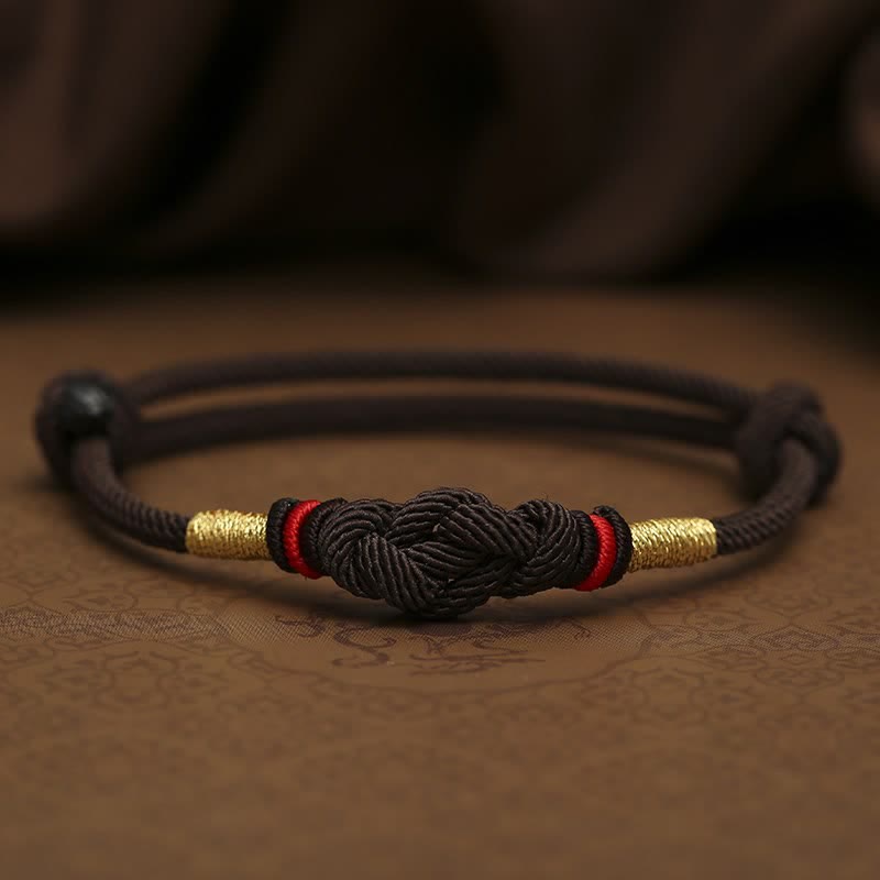 Red String Jade Luck & Good Fortune Knot Braided String Bracelet