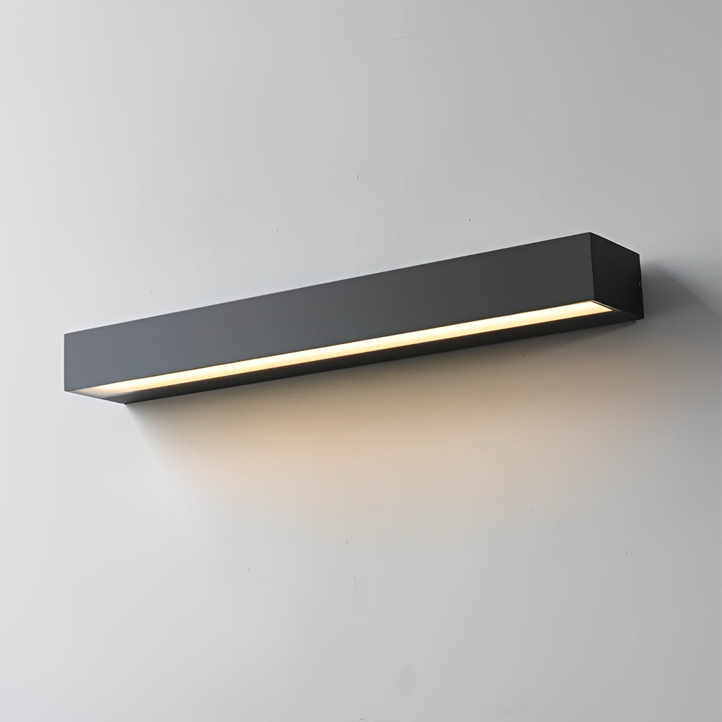 Simple Strip Waterproof LED Black Modern Outdoor Wall Washer Light