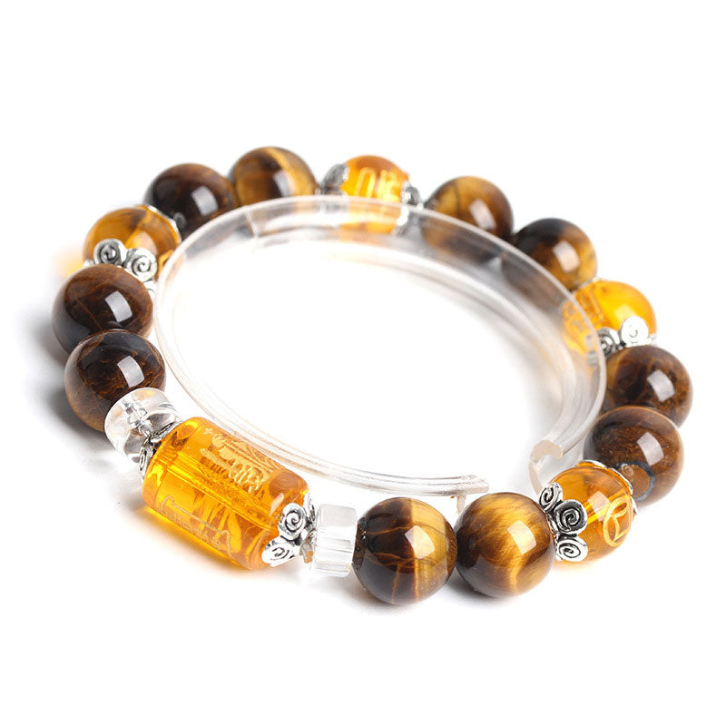 Tiger Eye Bead Fortune Prosperity & Wealth Bracelet