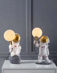 Astronaut Holding Moon Desk Lamp LED Night Light