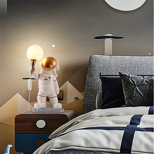 Astronaut Holding Moon Desk Lamp LED Night Light