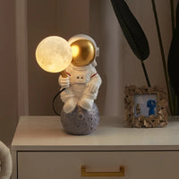 Astronaut Holding Moon Desk Lamp LED Night Light