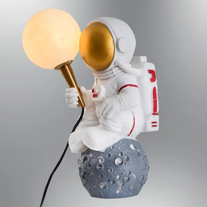 Astronaut Holding Moon Desk Lamp LED Night Light