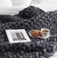 Chunky Knit Throw Blanket