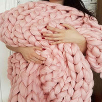 Chunky Knit Throw Blanket