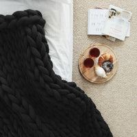 Chunky Knit Throw Blanket