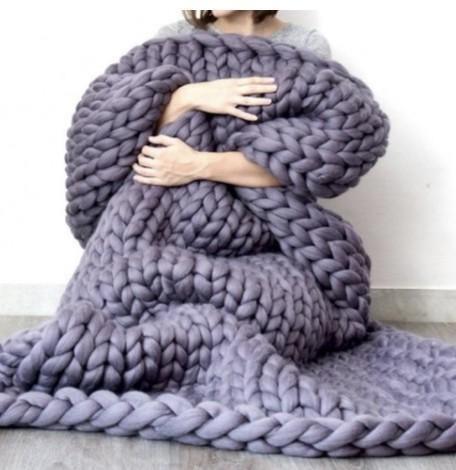 Chunky Knit Throw Blanket