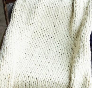 Chunky Knit Throw Blanket