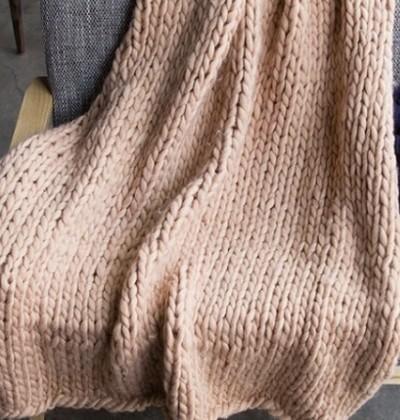 Chunky Knit Throw Blanket