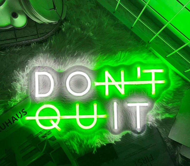 "DON'T QUIT DO IT" – LED Wall Art Motivational Neon Sign