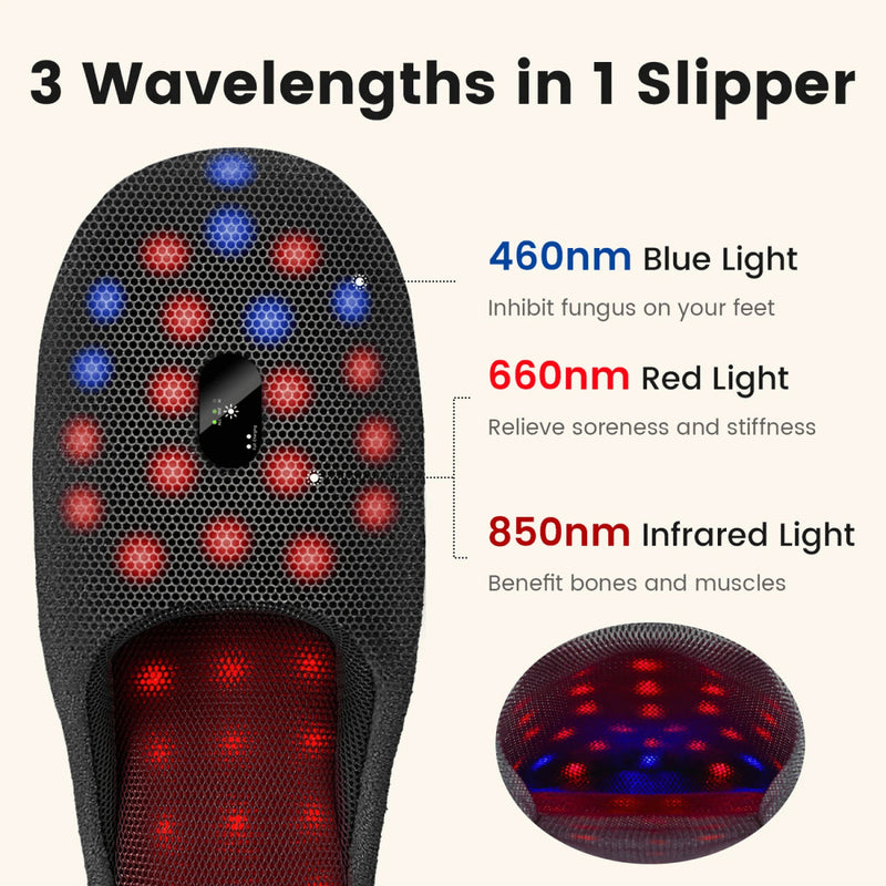 Red Light Therapy Massage Slippers - Foot Recovery & Pain Relief