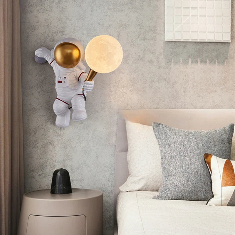 Astronaut Holding the Moon Wall Lamp