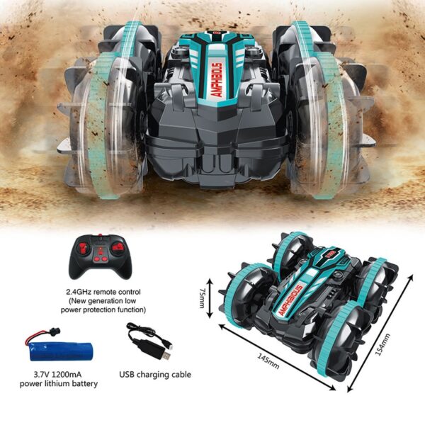 All Terrain Waterproof Stunt RC Car