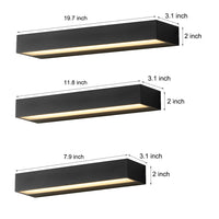 Simple Strip Waterproof LED Black Modern Outdoor Wall Washer Light