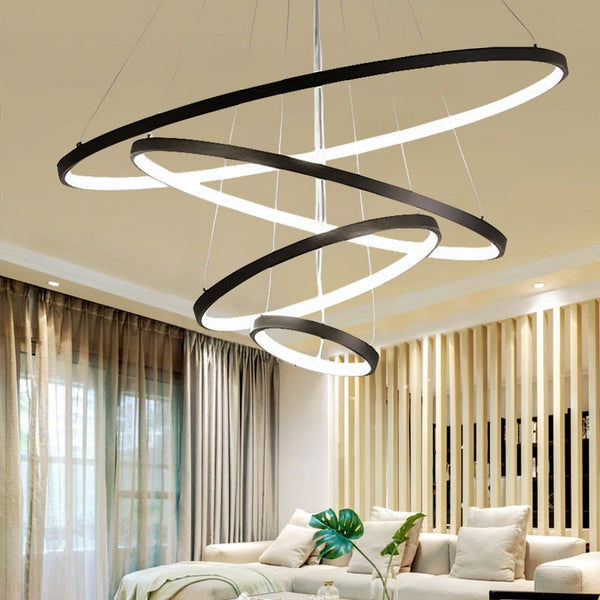 Contemporary LED Chandelier Luster Ring Lights