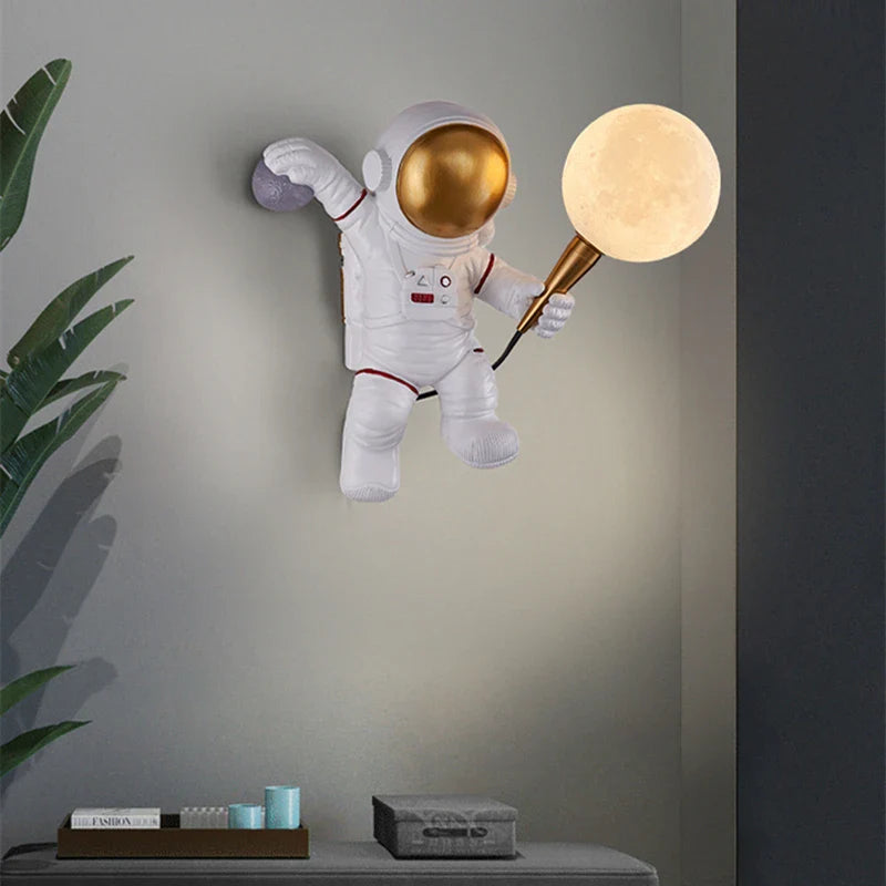 Astronaut Holding the Moon Wall Lamp