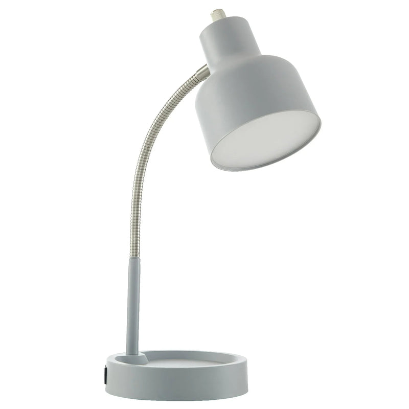 LED Desk Lamp with Catch-All Base & AC Outlet