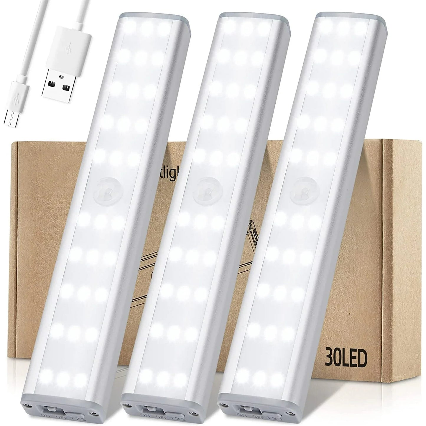 3-Pack Under Cabinet Closet Wardrobe Lights