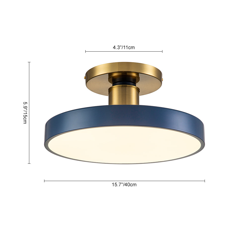 Zeitgenössische, minimalistische LED-Trommel-Halbeinbauleuchte