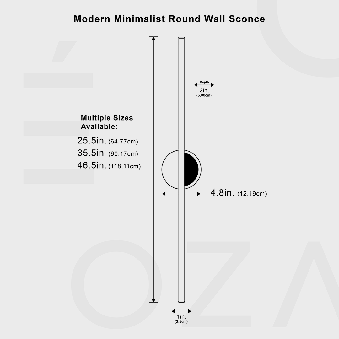 Zeitgenössische minimalistische runde Wandleuchte