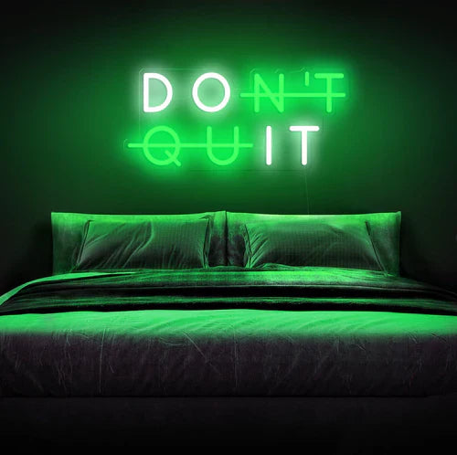 "DON'T QUIT DO IT" – LED Wall Art Motivational Neon Sign