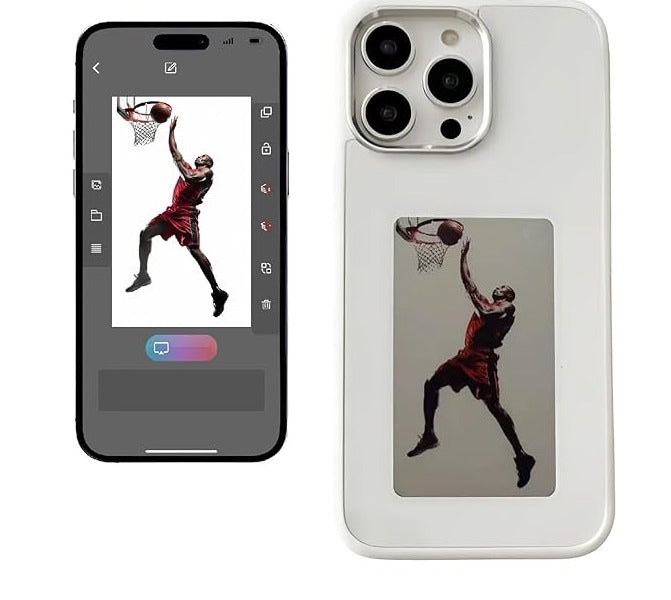 Personalized E-Ink NFC Digital Photo Case for iPhone 15, 14 & 13 Pro Max – Smart Technology