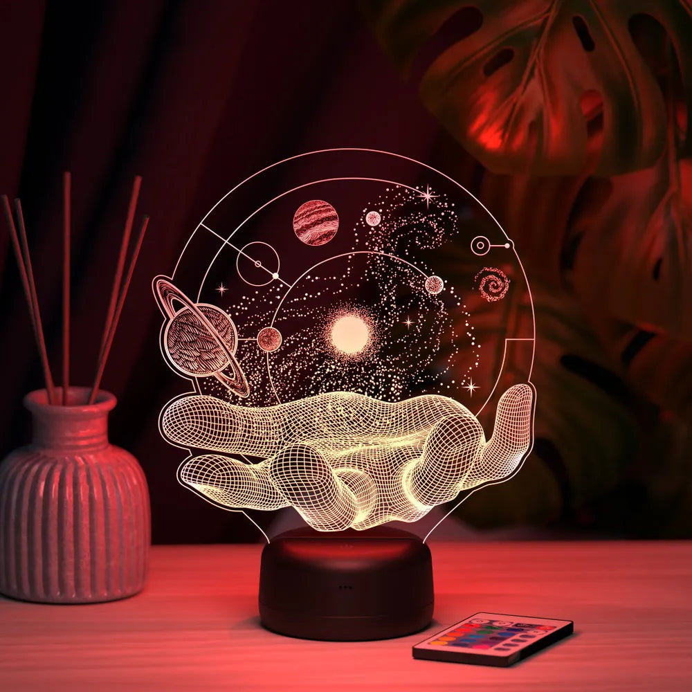 3D Optical Illusion Handheld Universe Lamp