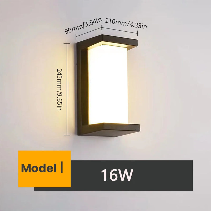 LED Outdoor Wall Light – Waterproof IP66 with Motion Sensor