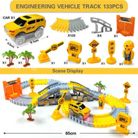 Children Engineering Building Railroad Track Set