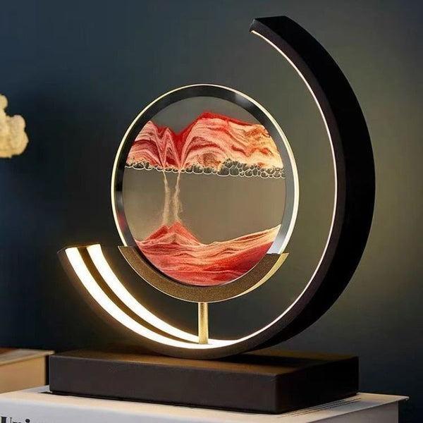 Sand And Water Moving Art LED Moon Lamp
