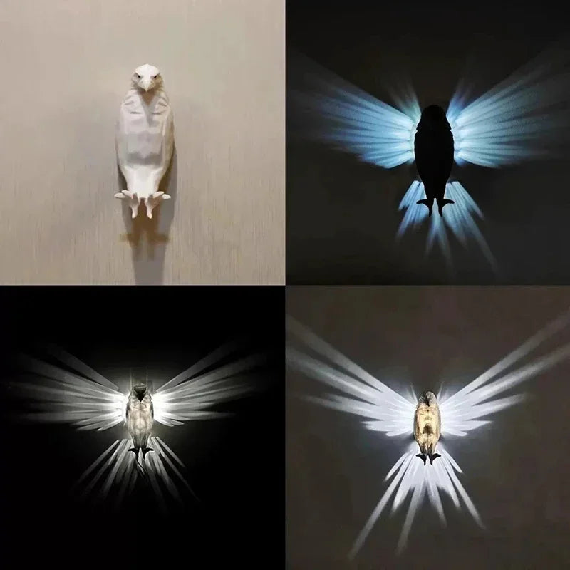 Bird Wall Lamp – Halloween Owl & Eagle Shape