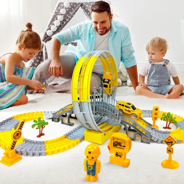 Children Engineering Building Railroad Track Set