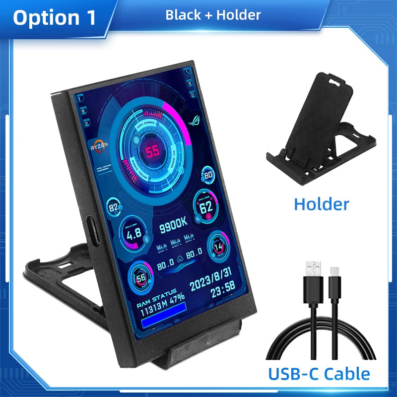 3.5 Inch IPS Type C Secondary Screen – USB LCD Monitor for Computer