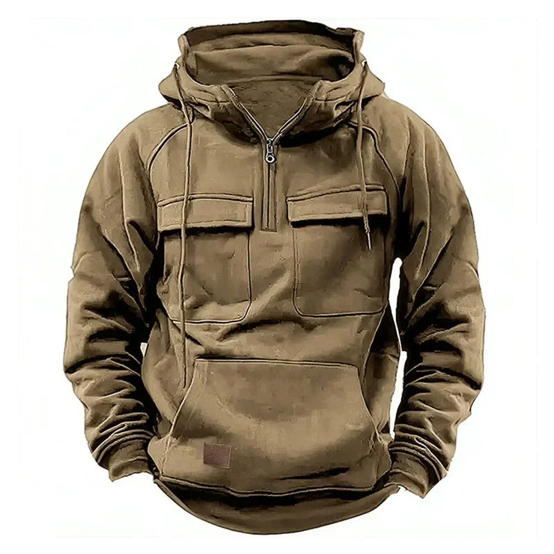 Tactical Half Zip-Up Fleece Hoodie/Jacket – Military-Grade Performance