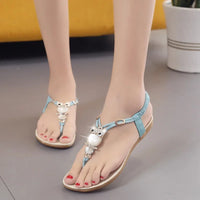 Women's Owl Patterned Toe Post Sandals