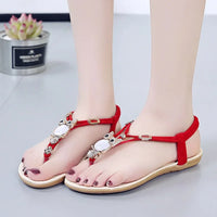 Women's Owl Patterned Toe Post Sandals