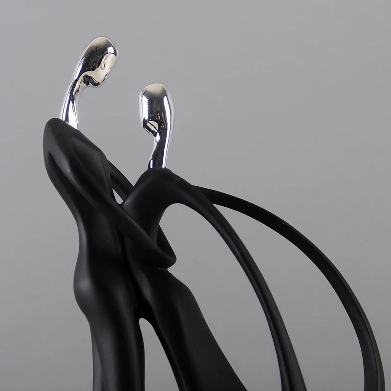 Scandinavian Abstract Dancing Couple Sculptures