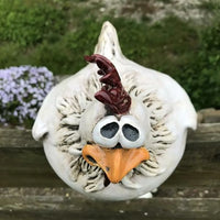 Funny Chicken Fence Decor – Resin Garden Statues