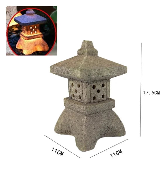 Garden Solar LED Pagoda Lantern – Japanese Resin Decorative Light