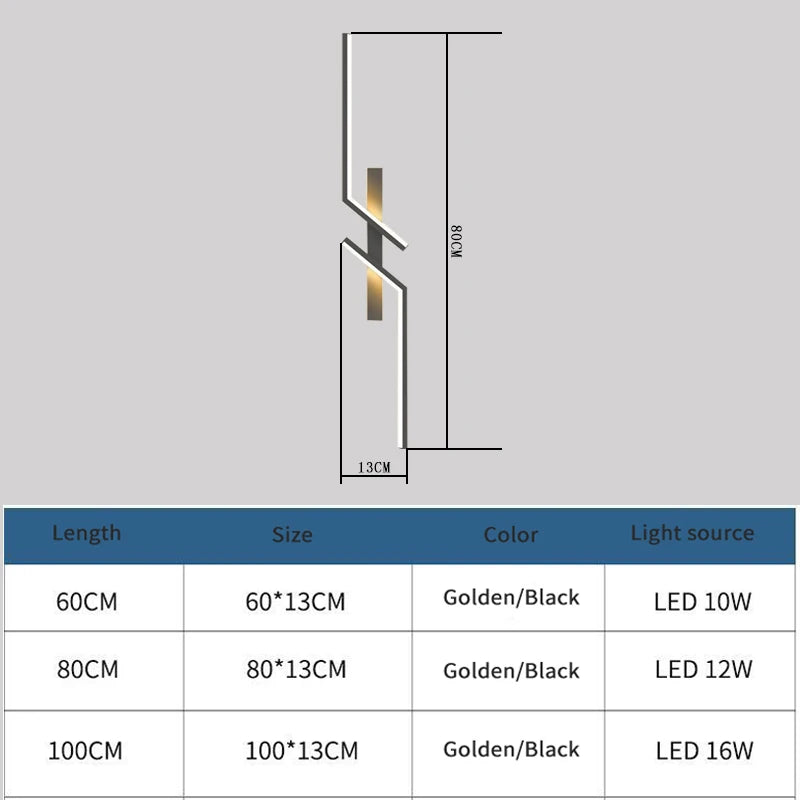 Modern Creative Strip LED Wall Light – Minimalist Bedroom Bedside Sconce