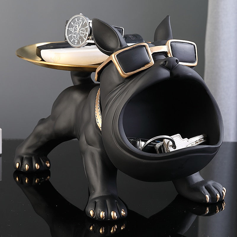 Bodybuilder Bulldog Aufbewahrungsbehälter und Tablett aus Kunstharz