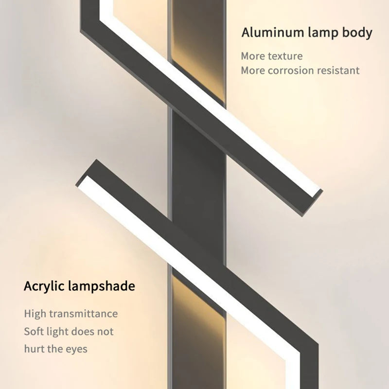 Modern Creative Strip LED Wall Light – Minimalist Bedroom Bedside Sconce