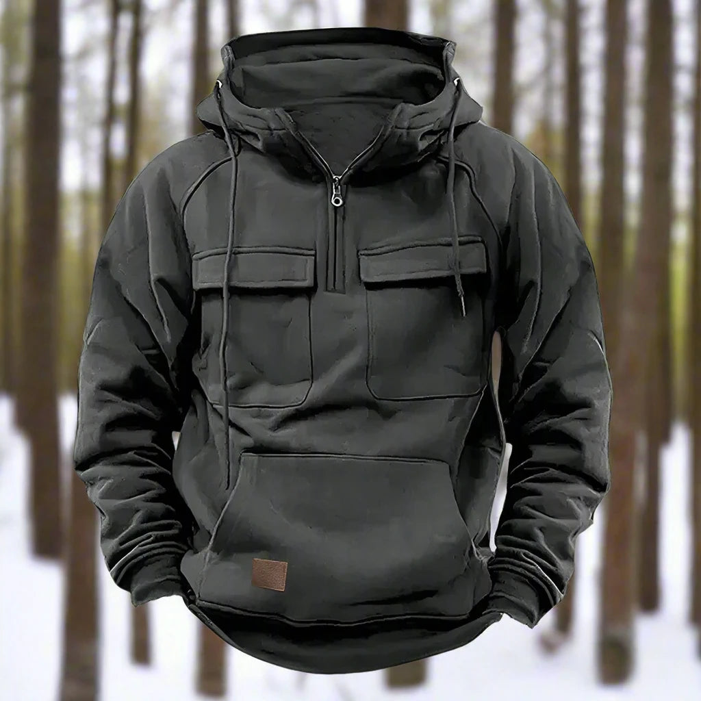 Tactical Half Zip-Up Fleece Hoodie/Jacket – Military-Grade Performance