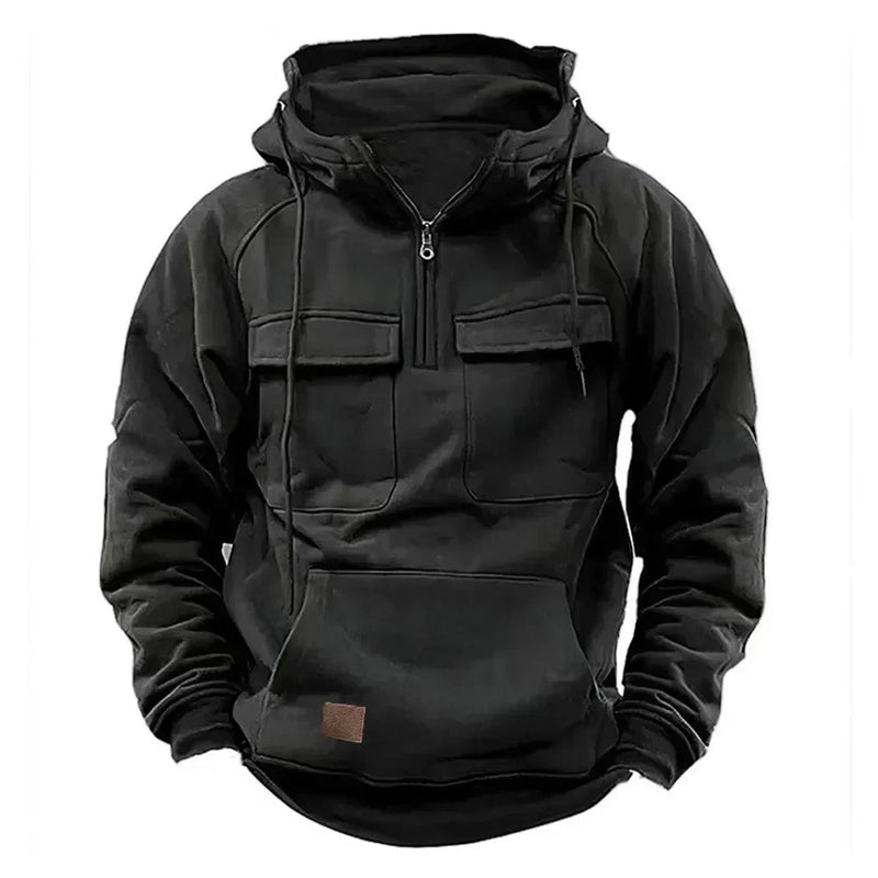 Tactical Half Zip-Up Fleece Hoodie/Jacket – Military-Grade Performance